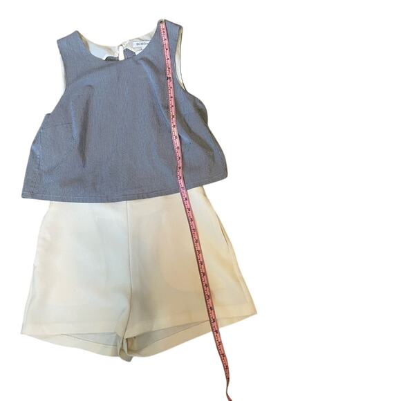 BCBGeneration Romper Womens Size 4 One Piece Short Nautical Classic Old Money - Picture 10 of 14